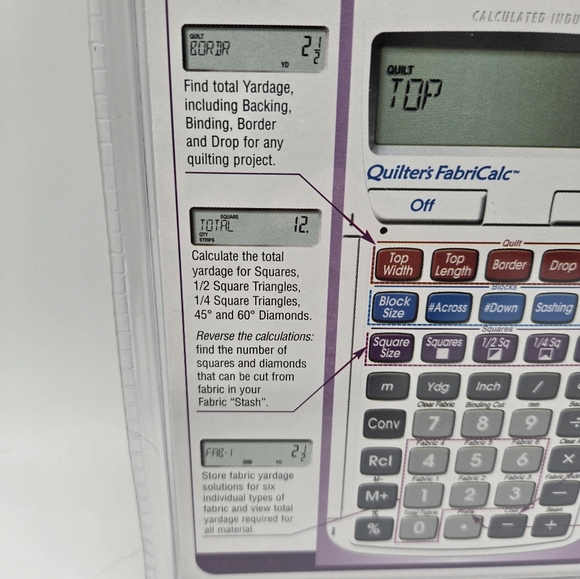 Calculated Industries Quilter's FabriCalc. - Picture 7 of 8